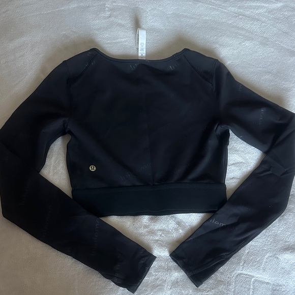 Lululemon Athletica Black Long Sleeve Crop Top - Picture 4 of 6